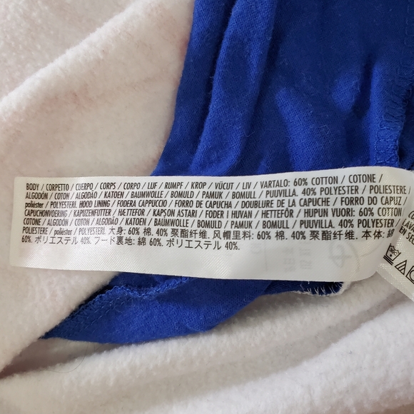 7558 * Disneyland Resort 2021 Full Zip Hoodie Blue White Red Size XL - Picture 5 of 14